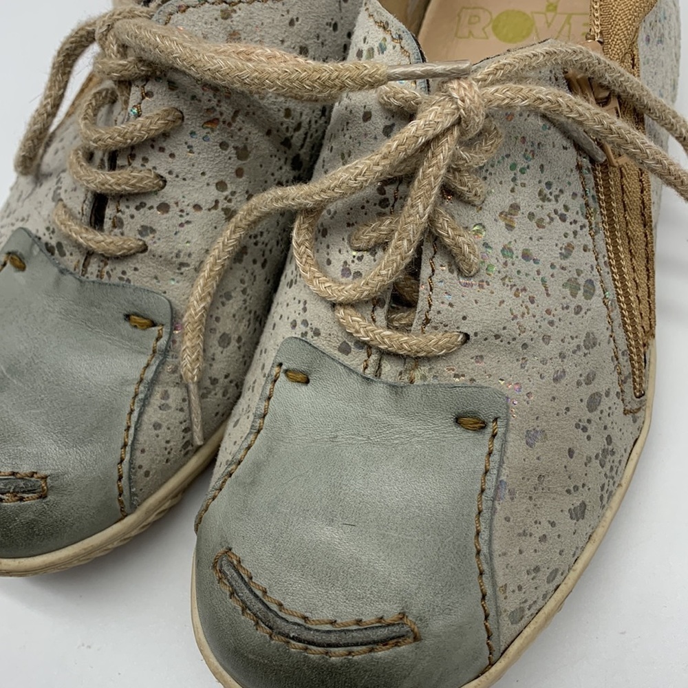 Rovers Gray Leather Tennis Shoes size EU 36 US 5.5